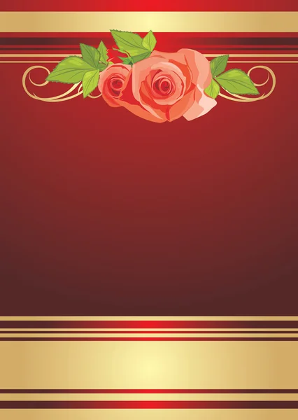Bukett av rosor. festlig bakgrund för presentpapper — Stock vektor
