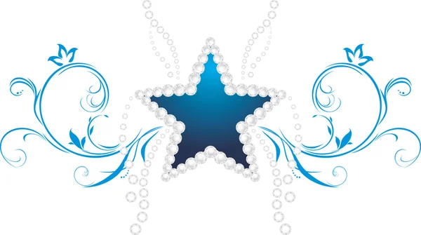 Stralende ster. decoratieve symbool — Stockvector