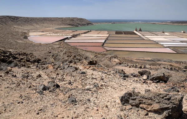 Lanzarote's salt fields — Stock Photo, Image