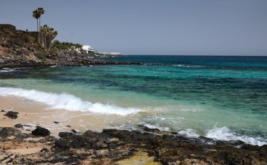 Small Lanzarote's beach bay clipart