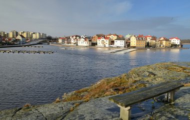 Karlskrona's winter landscape clipart