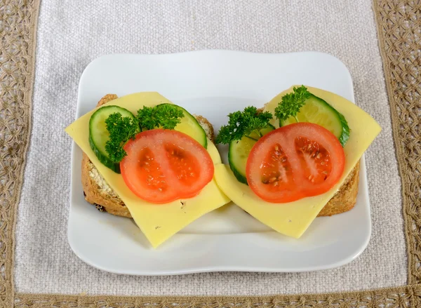 stock image Breakfast sandwiches ready to eat