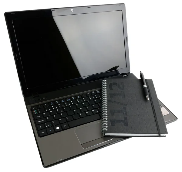 Open notebook with organizer — Stock Photo, Image