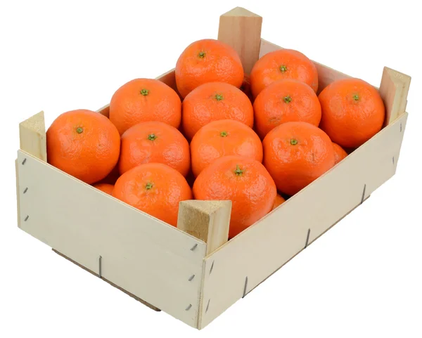 Caixa de clementinas — Fotografia de Stock