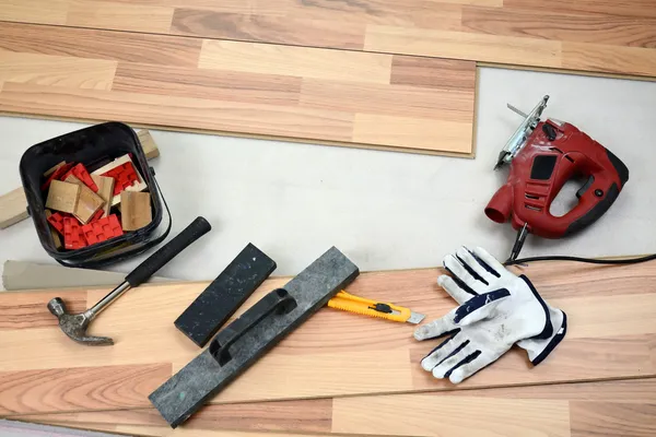 Carpenter's floor equipment — Stock Photo, Image
