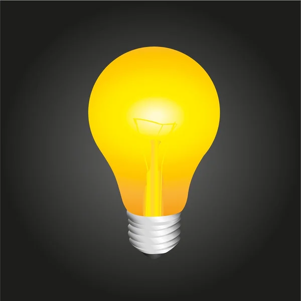Ampoule allumée — Image vectorielle
