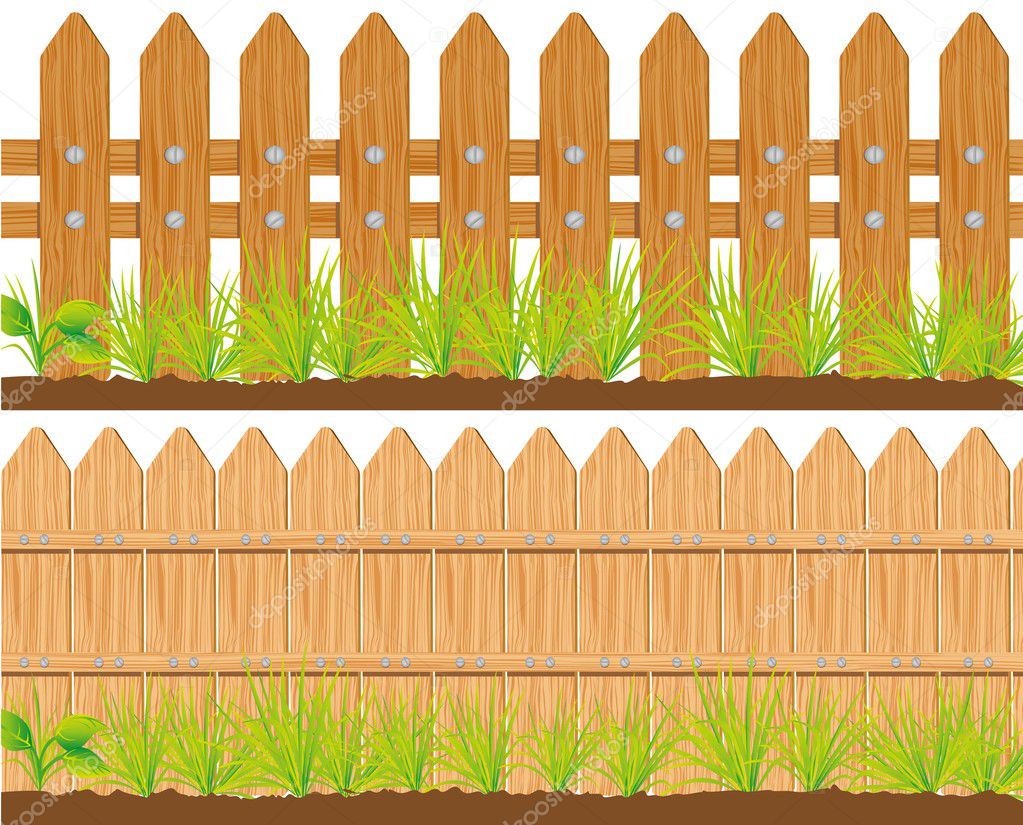 Wooden fence Stock Vector Image by ©yupiramos #10205380