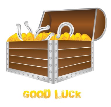 Chest of good luck clipart