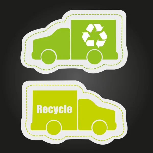 Recycling stickers — Stock Vector