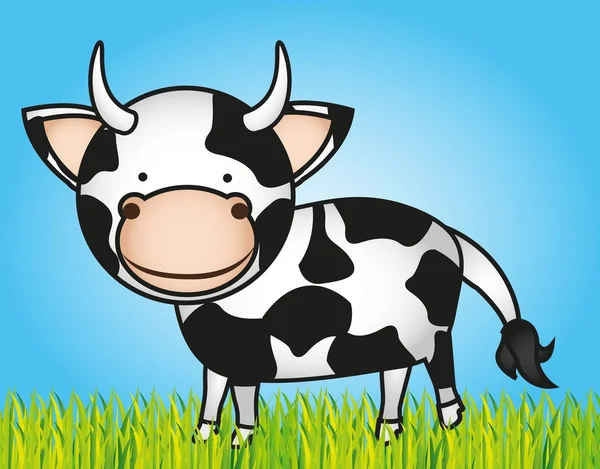 Linda vaca de dibujos animados — Archivo Imágenes Vectoriales