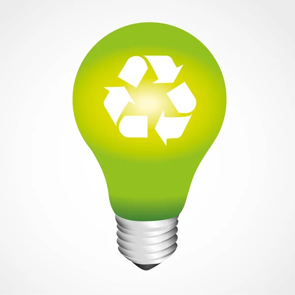 Recycling lamp — Stockvector