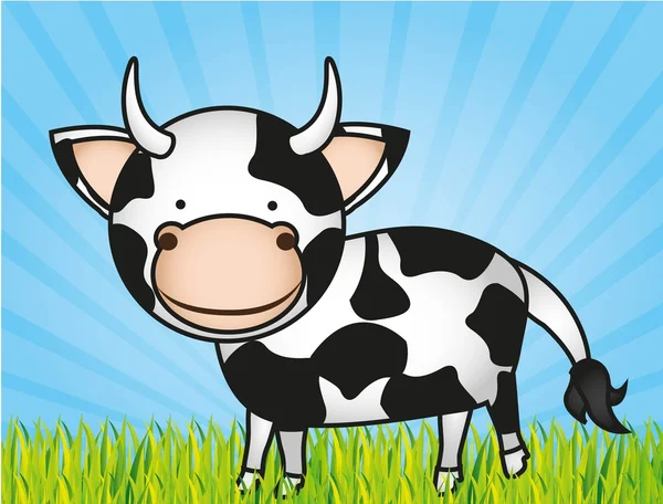 Милі мультфільми корова — стоковий вектор