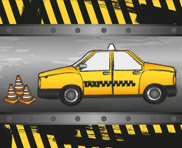 Taxi Grunge Hintergrund — Stockvektor