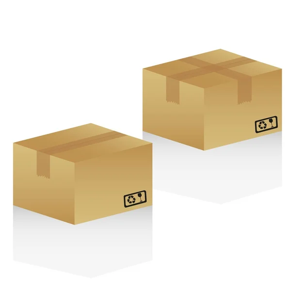 Boîtes en carton — Image vectorielle