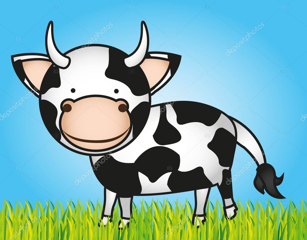 Cute cartoon cow Stock Vector Image by ©yupiramos #10218080