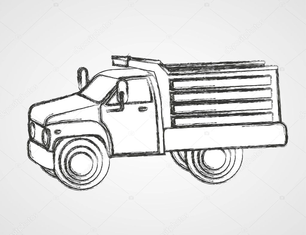 drawing dump truck