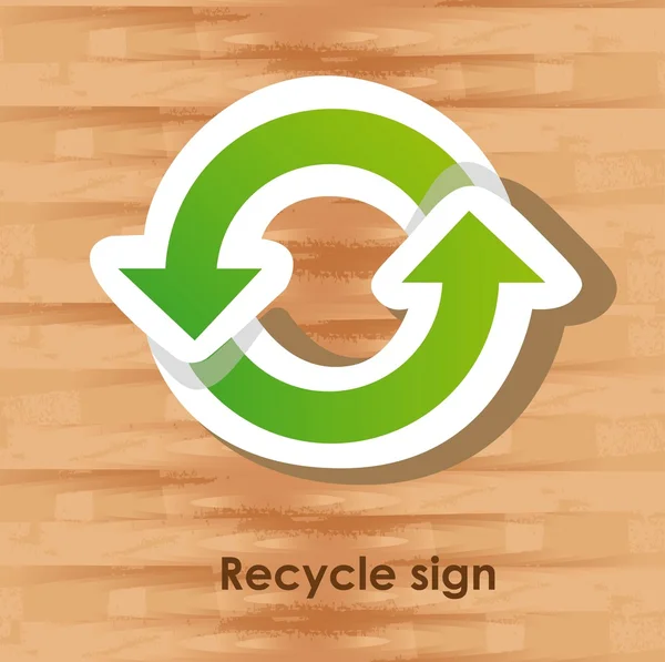 Signo de reciclaje — Vector de stock
