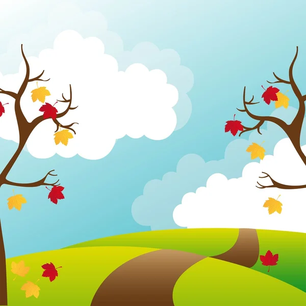 Tree autumn — Stock Vector