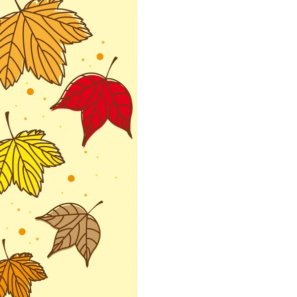 Carino autunno foglie — Vettoriale Stock