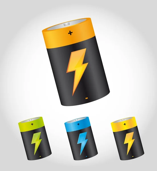 Batterijen — Stockvector
