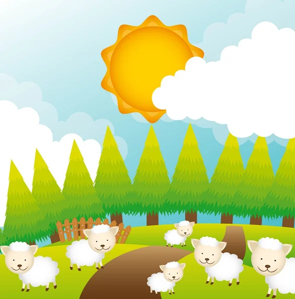 Sheeps — Stock Vector
