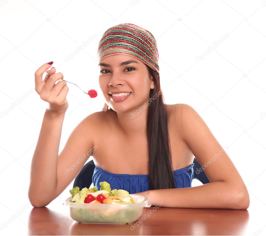 Woman eating