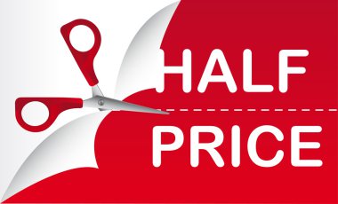 half price clipart