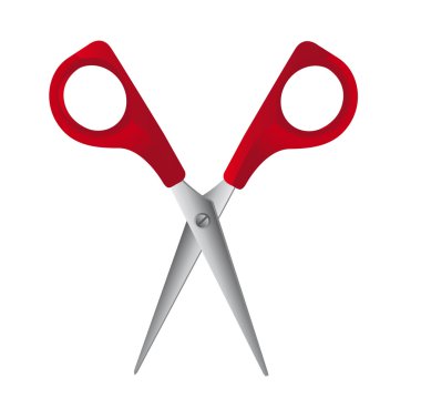 red scissor clipart