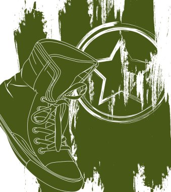 military shoes clipart