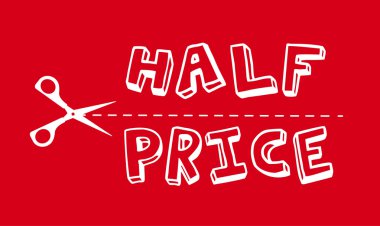 half price clipart