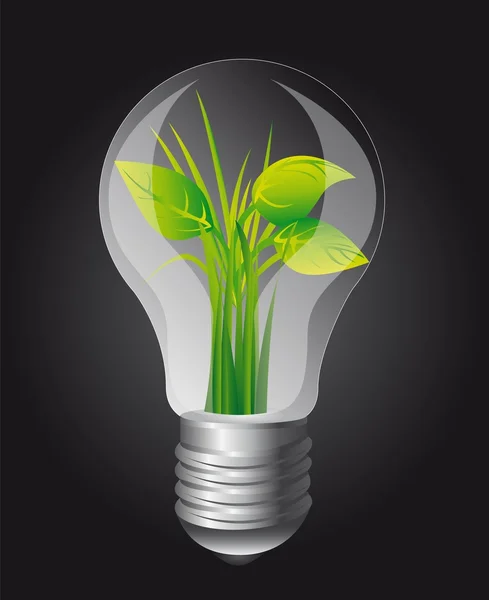 stock vector ecology light bulb