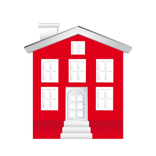 Красный дом — стоковый вектор