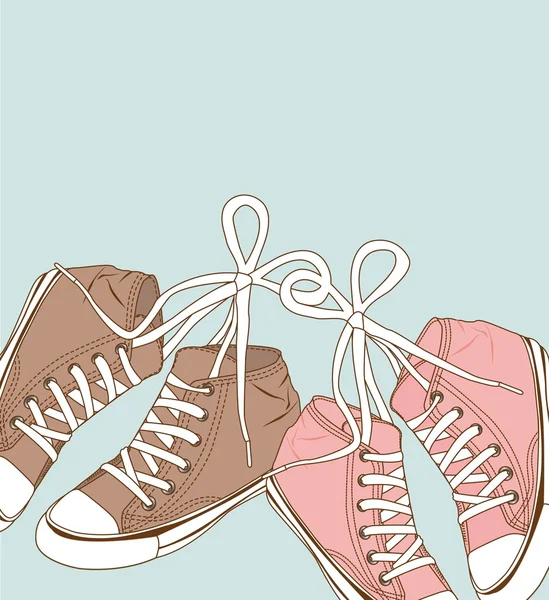 Χαριτωμένο πάνινα παπούτσια — Διανυσματικό Αρχείο