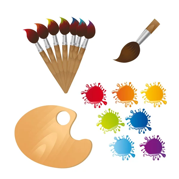 Paint brushes — Stock Vector