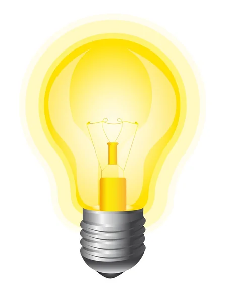 Ampoule jaune — Image vectorielle