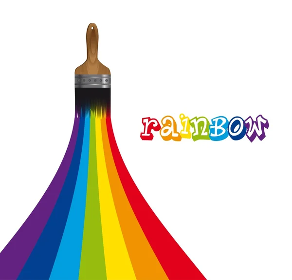 Pintura arco iris — Vector de stock