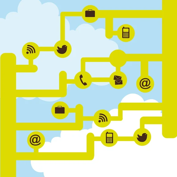 stock vector communication icons