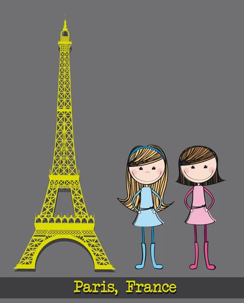 Torre Eiffel — Vector de stock