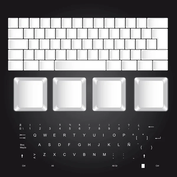 Пустий клавіатури — стоковий вектор