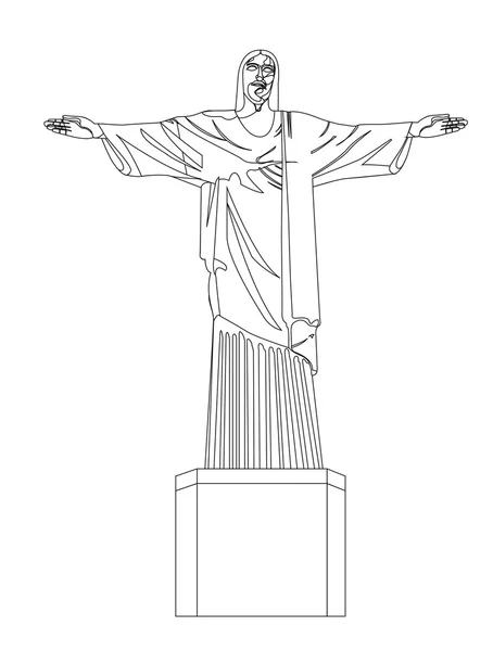 Christ redeemer vector — Stock Vector