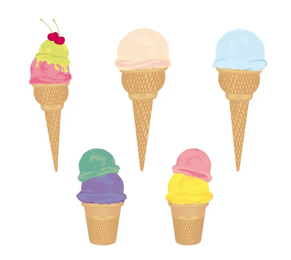 冰淇淋 — 图库矢量图片