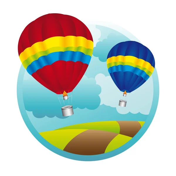 Balones de aire caliente — Archivo Imágenes Vectoriales