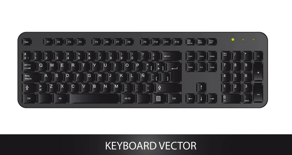 Černá klávesnice — Stockový vektor