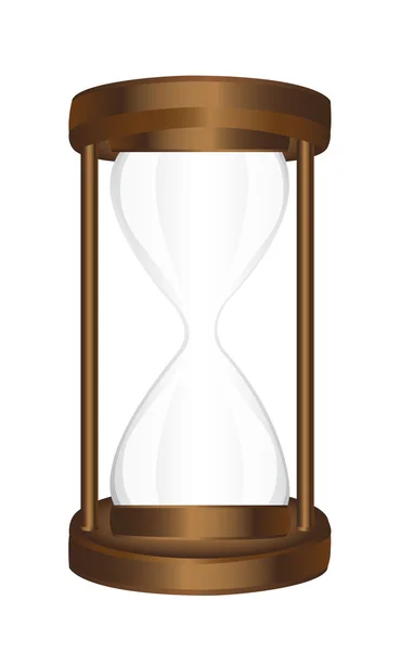 Reloj de arena en blanco — Vector de stock
