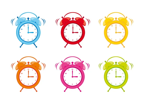 Cute clock alarm — Stock Vector