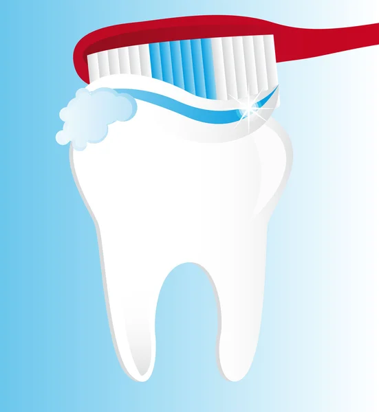 Tanden poetsen — Stockvector