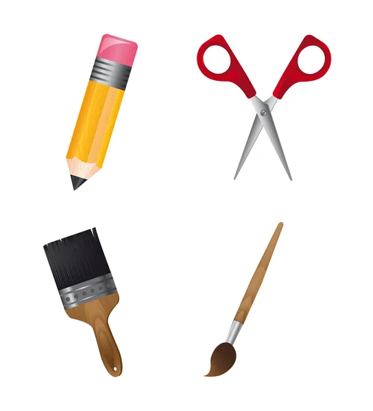 Werkzeuge für die Schule — Stockvektor