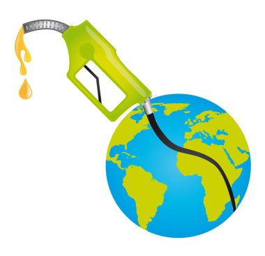 bomba de combustible con el planeta