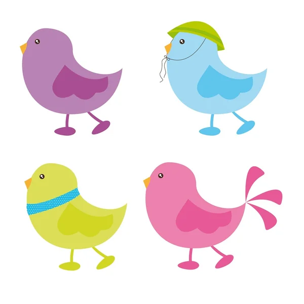 Cute vogels — Stockvector