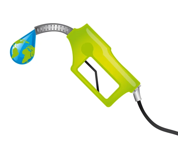 緑の燃料ポンプ — ストックベクタ